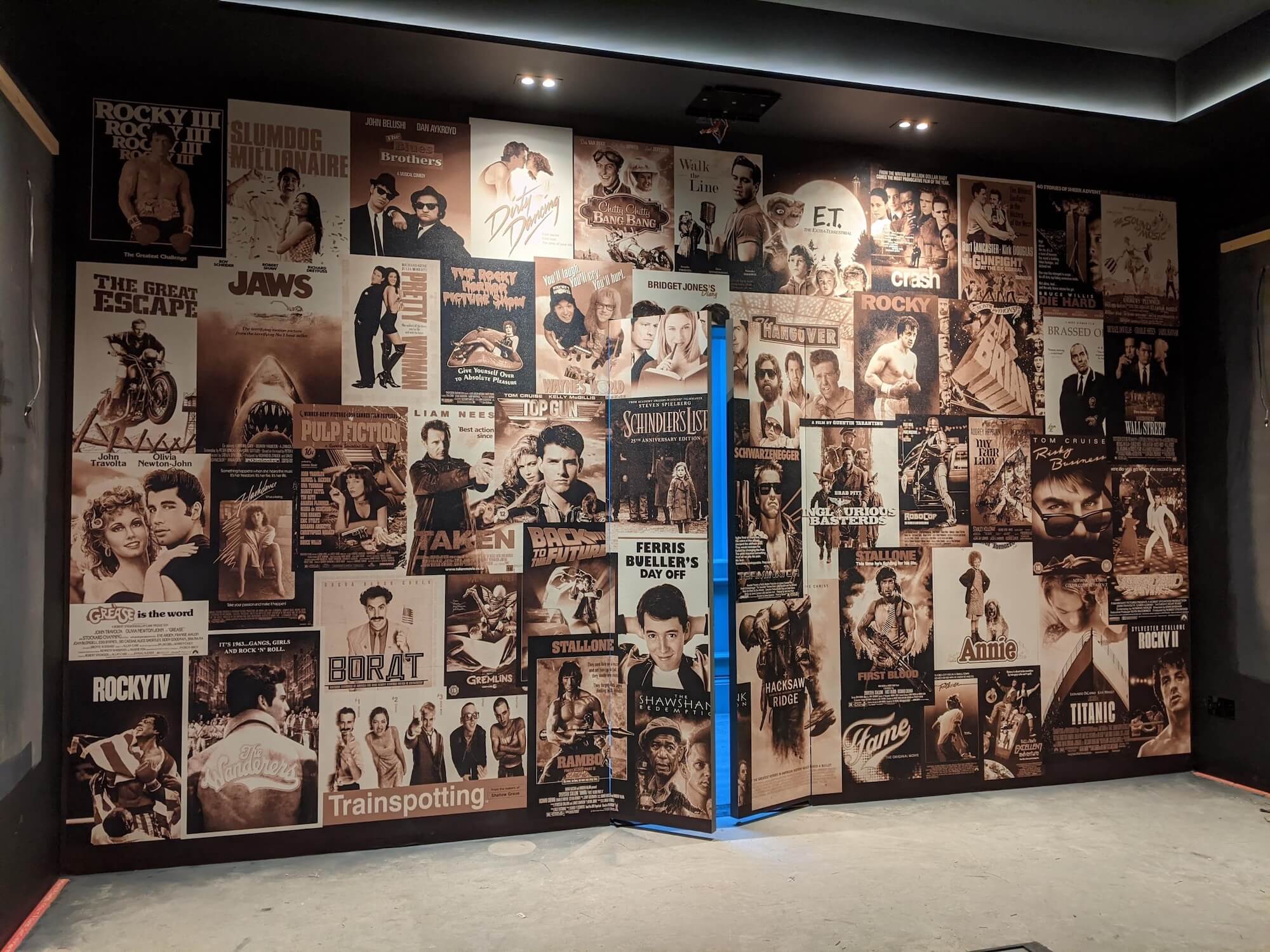 Movie poster wall residential