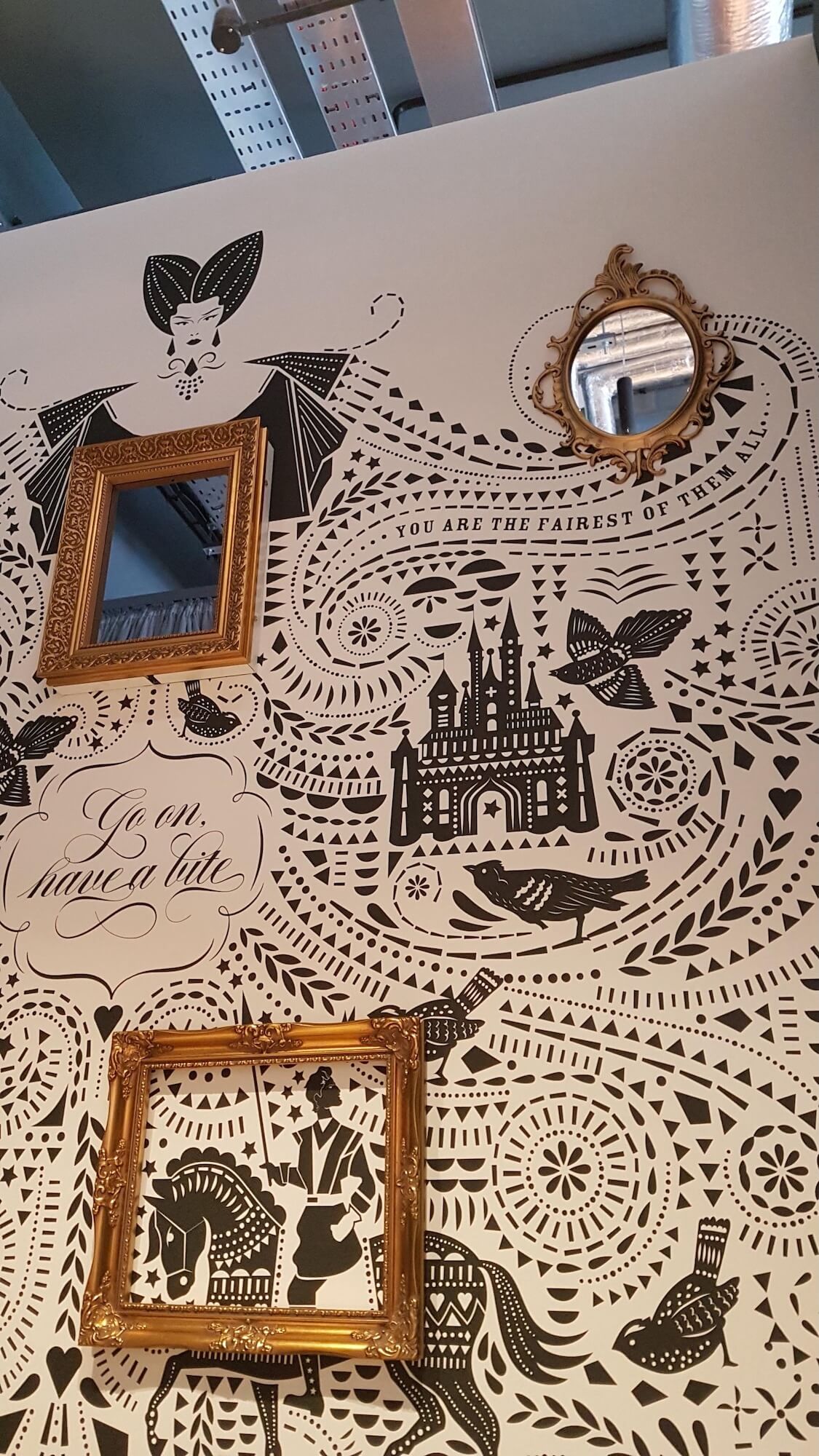Snow White fairytale mural