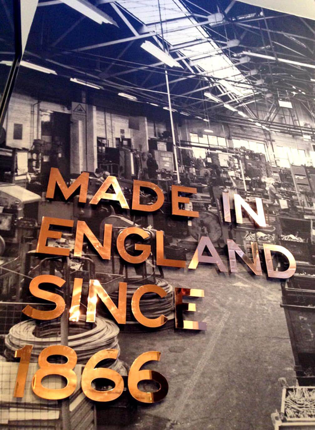 Made in England heritage wall