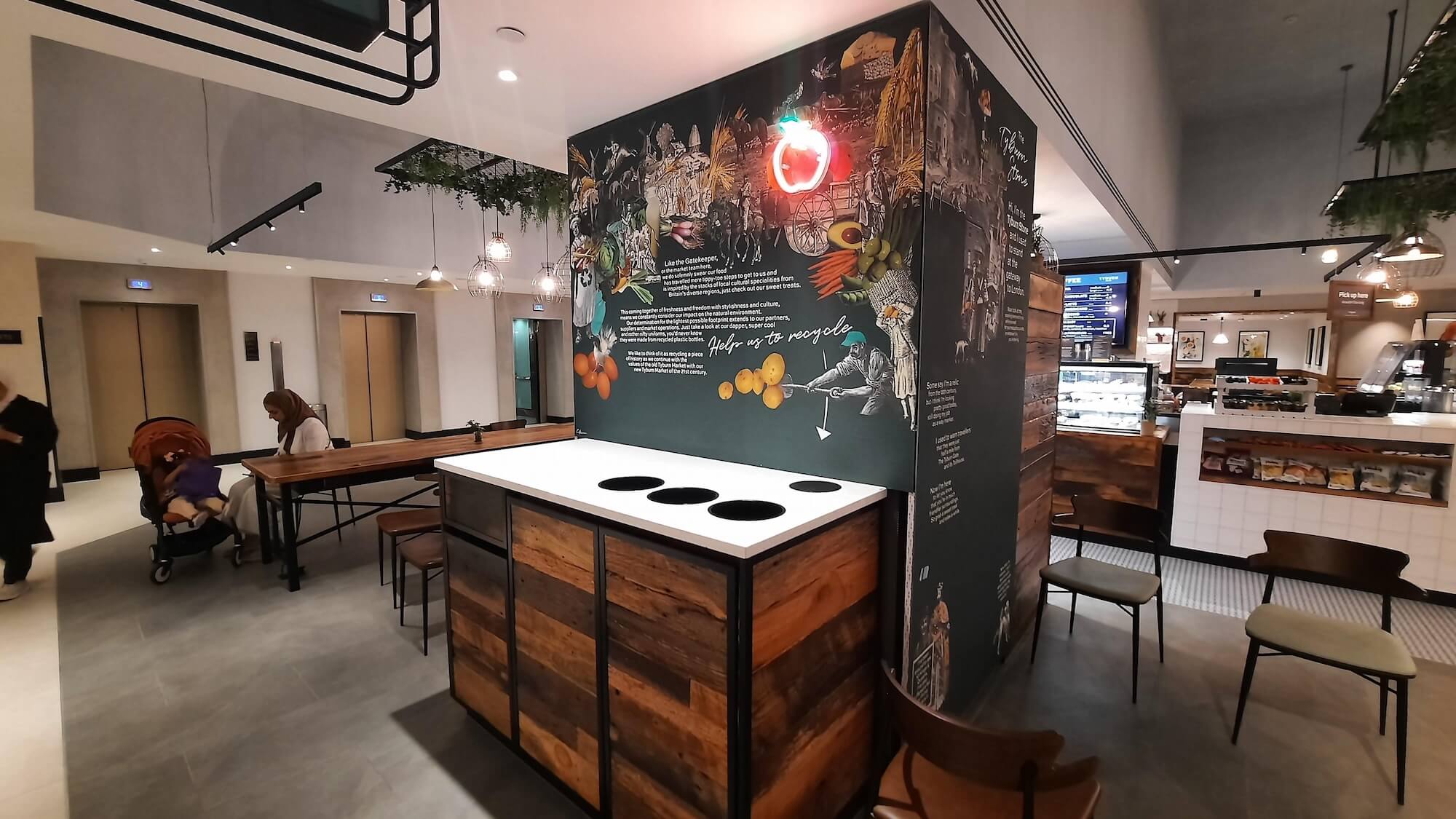 Tyburn Market food court pillar wrap